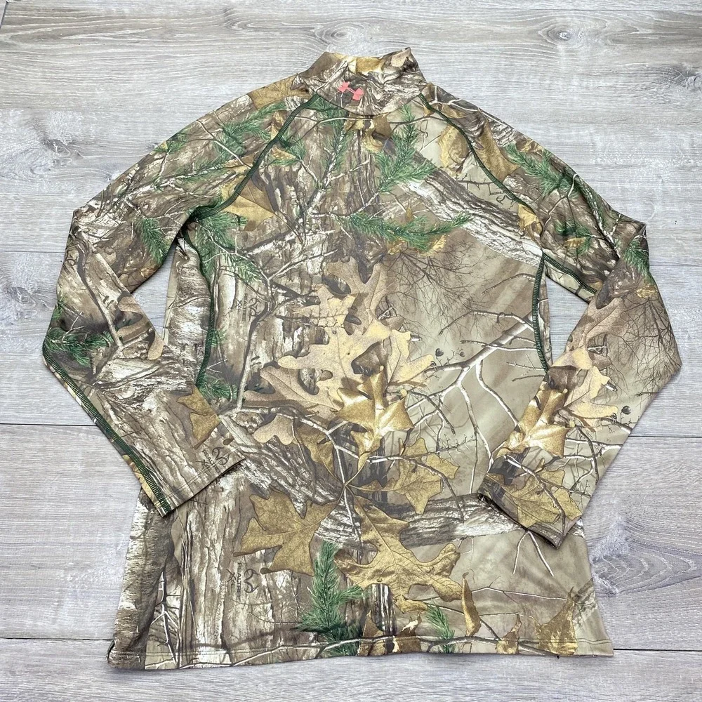 Under Armour Sweatshirt Mens XL Realtree Xtra Camo ColdGear Scent Control Fitted - Picture 1 of 7